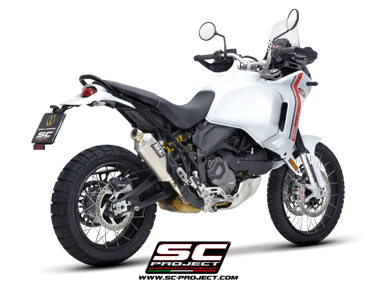 Rally Raid Exhaust by SC Project for Ducati Desert X 2022 to 2023 Corsa Garage